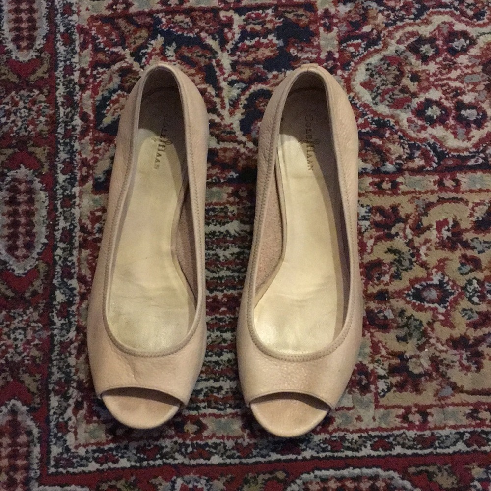 Cole Haan Nike Air leather cork wedges